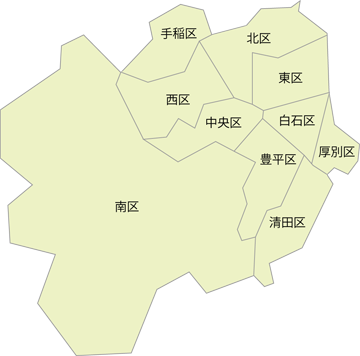 札幌市の地図